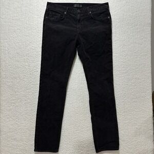 J Brand Corduroy Straight‎ Leg Pants Women's Dark Brown Size 34